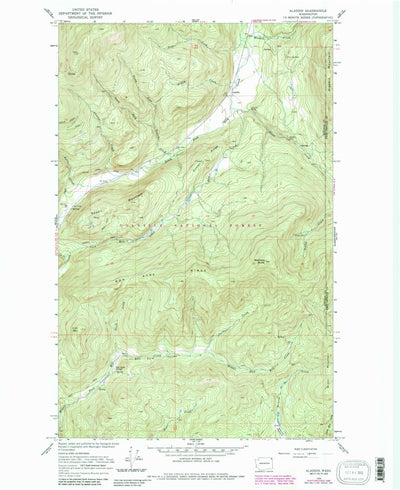 United States Geological Survey Aladdin, WA (1966, 24000-Scale) digital map