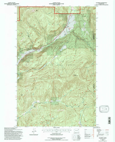 United States Geological Survey Aladdin, WA (1992, 24000-Scale) digital map