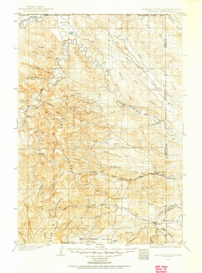 United States Geological Survey Aladdin, WY-SD-MT (1901, 125000-Scale) digital map