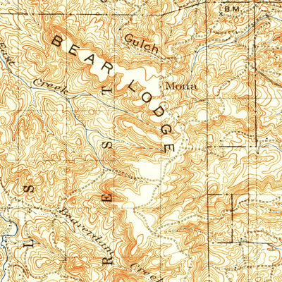 United States Geological Survey Aladdin, WY-SD-MT (1901, 125000-Scale) digital map