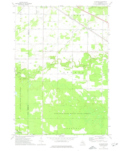 United States Geological Survey Alamando, MI (1973, 24000-Scale) digital map