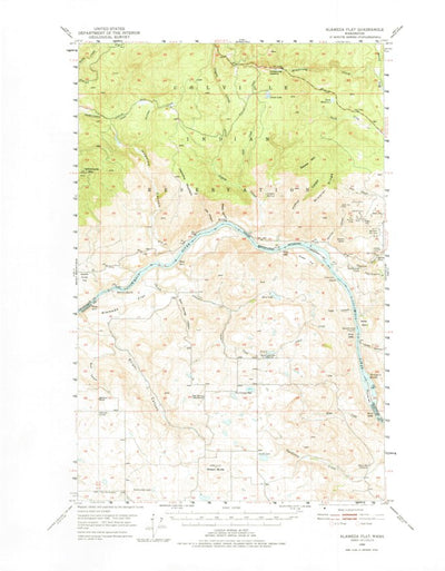 United States Geological Survey Alameda Flat, WA (1950, 62500-Scale) digital map