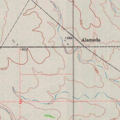 United States Geological Survey Alameda, KS (1967, 24000-Scale) digital map