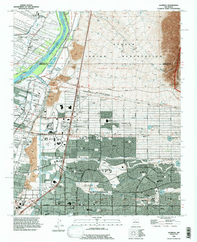 United States Geological Survey Alameda, NM (1990, 24000-Scale) digital map