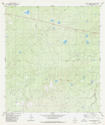 United States Geological Survey Alamito Creek NE, TX (1980, 24000-Scale) digital map