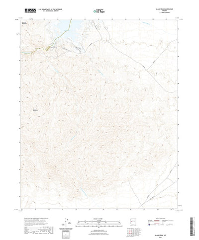 United States Geological Survey Alamo Dam, AZ (2021, 24000-Scale) digital map