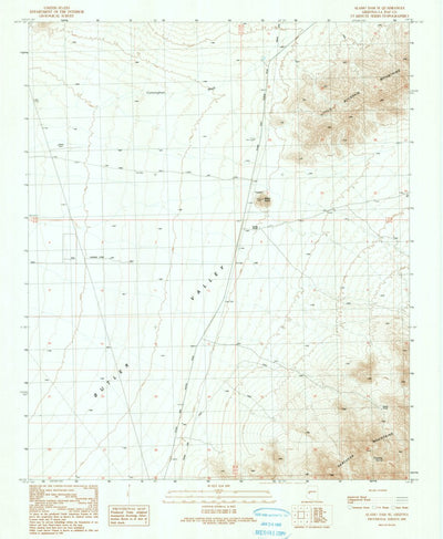 United States Geological Survey Alamo Dam SE, AZ (1990, 24000-Scale) digital map
