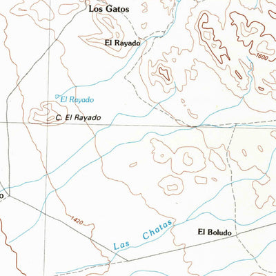 United States Geological Survey Alamo Hueco Mountains, NM (1983, 100000-Scale) digital map