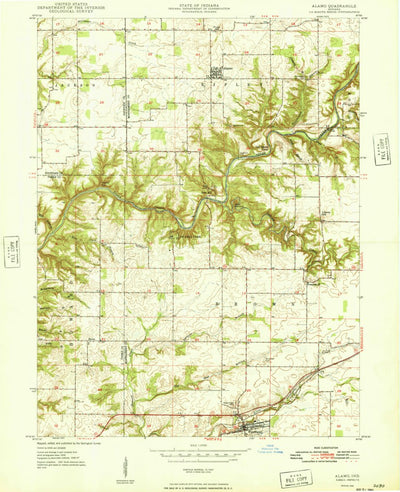 United States Geological Survey Alamo, IN (1949, 24000-Scale) digital map
