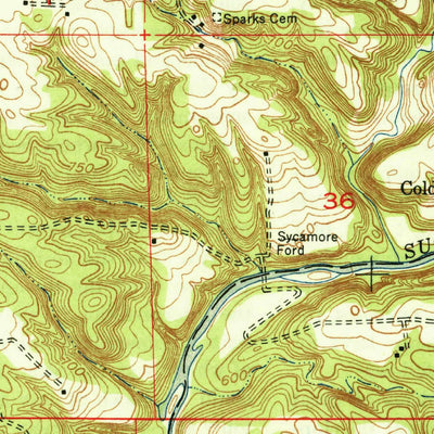 United States Geological Survey Alamo, IN (1949, 24000-Scale) digital map