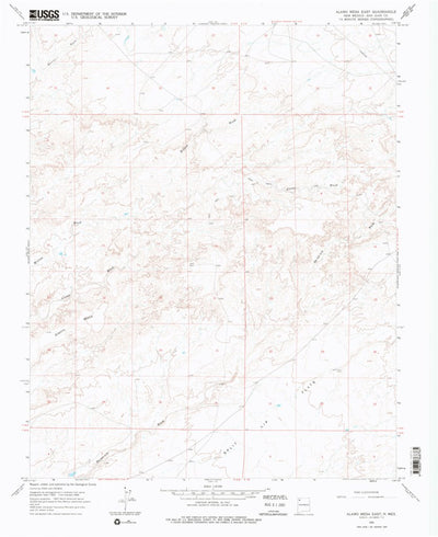 United States Geological Survey Alamo Mesa East, NM (1966, 24000-Scale) digital map