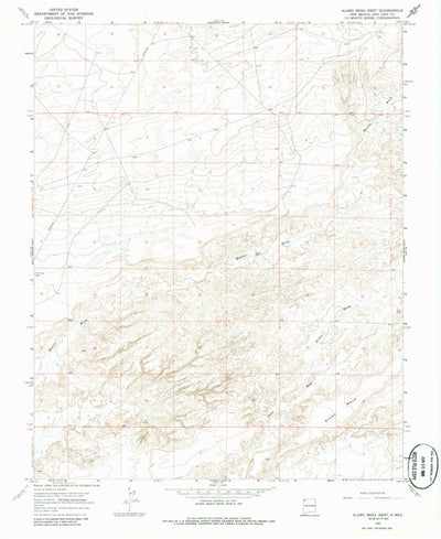 United States Geological Survey Alamo Mesa West, NM (1966, 24000-Scale) digital map