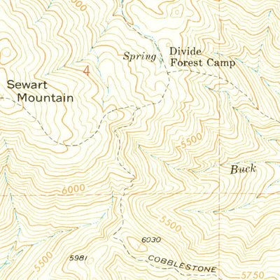 United States Geological Survey Alamo Mountain, CA (1958, 24000-Scale) digital map