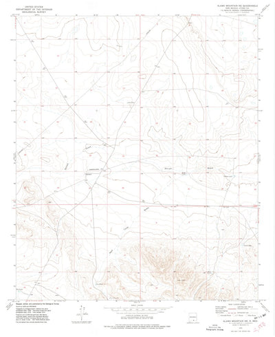 United States Geological Survey Alamo Mountain NE, NM (1975, 24000-Scale) digital map