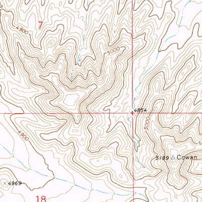 United States Geological Survey Alamo Mountain NE, NM (1975, 24000-Scale) digital map