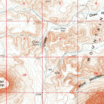 United States Geological Survey Alamo Mountain, NM-TX (1959, 62500-Scale) digital map