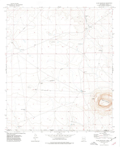 United States Geological Survey Alamo Mountain, NM-TX (1975, 24000-Scale) digital map