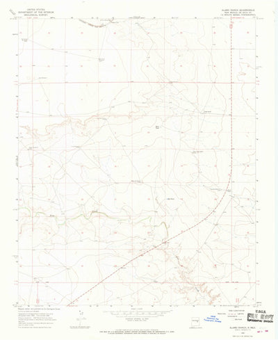 United States Geological Survey Alamo Ranch, NM (1966, 24000-Scale) digital map
