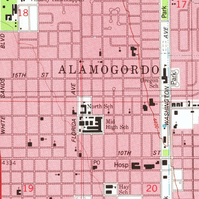 United States Geological Survey Alamogordo North, NM (1981, 24000-Scale) digital map