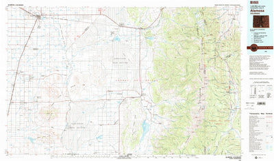 United States Geological Survey Alamosa, CO (1983, 100000-Scale) digital map