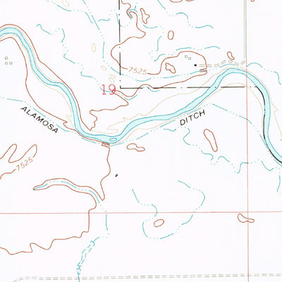 United States Geological Survey Alamosa East, CO (1966, 24000-Scale) digital map