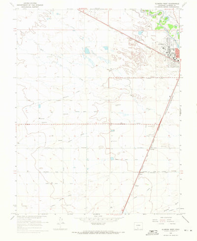 United States Geological Survey Alamosa West, CO (1966, 24000-Scale) digital map