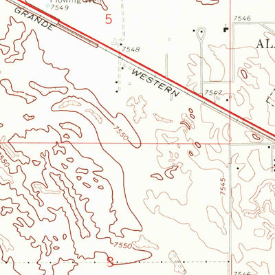 United States Geological Survey Alamosa West, CO (1966, 24000-Scale) digital map