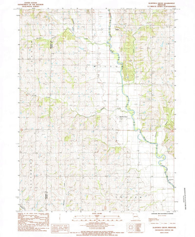 United States Geological Survey Alanthus Grove, MO (1985, 24000-Scale) digital map