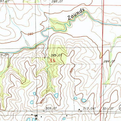 United States Geological Survey Alanthus Grove, MO (1985, 24000-Scale) digital map