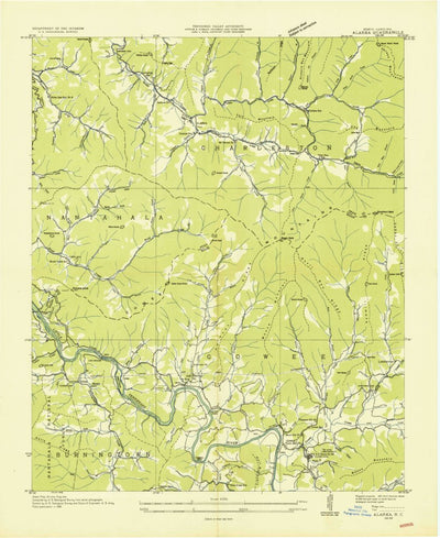 United States Geological Survey Alarka, NC (1936, 24000-Scale) digital map