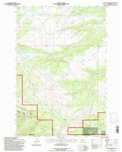 United States Geological Survey Alaska Bench, MT (1995, 24000-Scale) digital map
