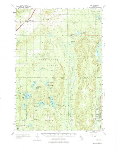 United States Geological Survey Alba, MI (1956, 62500-Scale) digital map