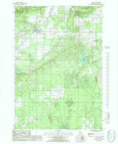 United States Geological Survey Alba, MI (1985, 24000-Scale) digital map