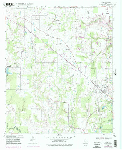 United States Geological Survey Alba, TX (1958, 24000-Scale) digital map