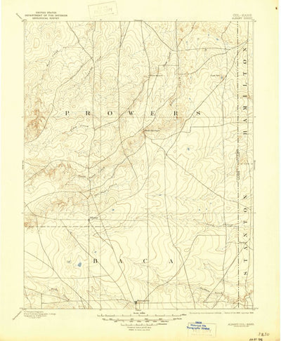 United States Geological Survey Albany, CO-KS (1893, 125000-Scale) digital map
