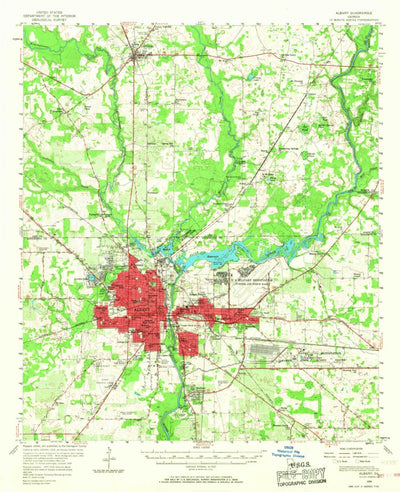 United States Geological Survey Albany, GA (1956, 62500-Scale) digital map