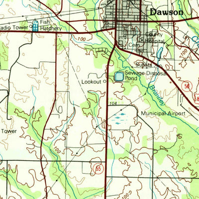 United States Geological Survey Albany, GA (1981, 100000-Scale) digital map