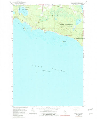 United States Geological Survey Albany Island, MI (1964, 24000-Scale) digital map