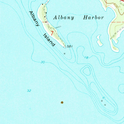 United States Geological Survey Albany Island, MI (1964, 24000-Scale) digital map