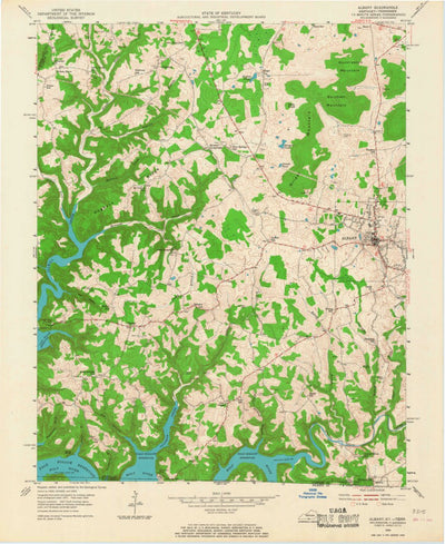 United States Geological Survey Albany, KY-TN (1954, 24000-Scale) digital map