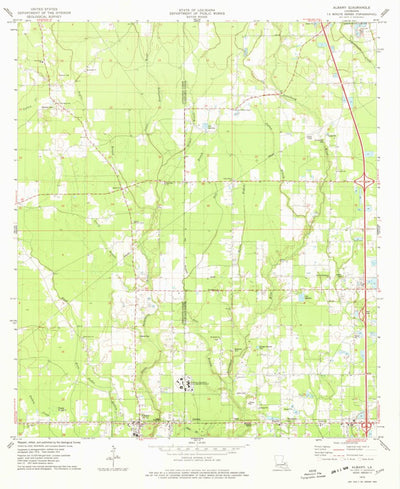 United States Geological Survey Albany, LA (1974, 24000-Scale) digital map