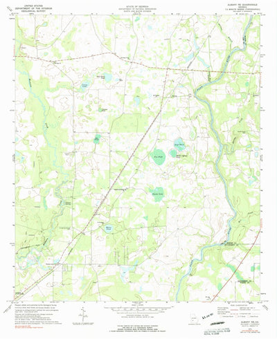 United States Geological Survey Albany NE, GA (1973, 24000-Scale) digital map