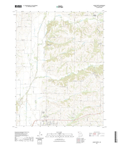 United States Geological Survey Albany North, MO (2021, 24000-Scale) digital map
