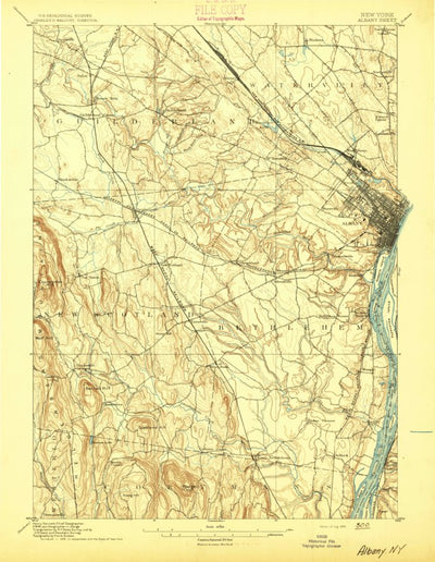 United States Geological Survey Albany, NY (1895, 62500-Scale) digital map