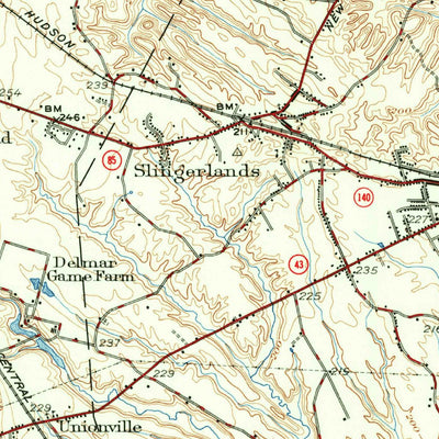 United States Geological Survey Albany, NY (1947, 62500-Scale) digital map