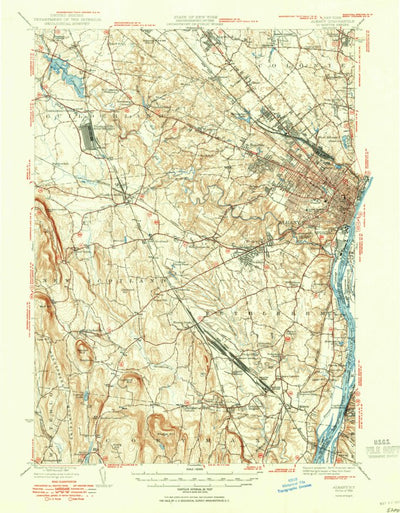 United States Geological Survey Albany, NY (1950, 62500-Scale) digital map