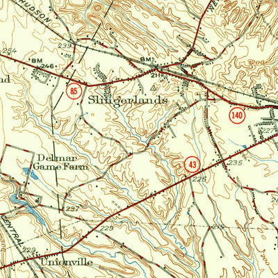 United States Geological Survey Albany, NY (1950, 62500-Scale) digital map