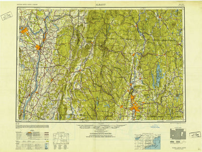 United States Geological Survey Albany, NY-MA-VT-NH-CT (1948, 250000-Scale) digital map