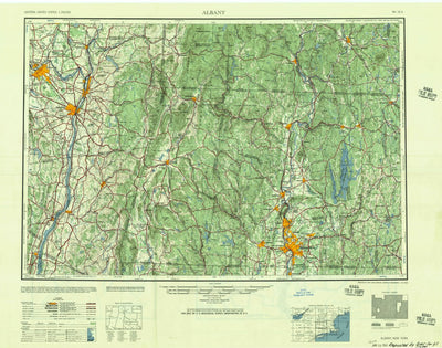 United States Geological Survey Albany, NY-MA-VT-NH-CT (1957, 250000-Scale) digital map