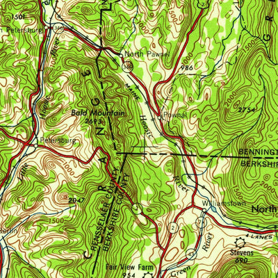 United States Geological Survey Albany, NY-MA-VT-NH-CT (1959, 250000-Scale) digital map